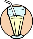 vanilla milkshake vector illustration Royalty Free Stock Photo