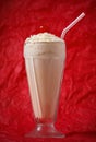 Vanilla milkshake with whipped