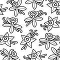 Vanilla pattern background set. Collection icon vanilla. Vector