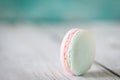 Vanilla pink and blue macaron