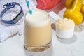 Vanilla protein shake Royalty Free Stock Photo