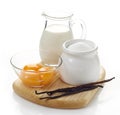 Vanilla sauce ingredients Royalty Free Stock Photo