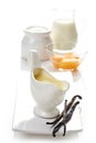 Vanilla sauce ingredients Royalty Free Stock Photo