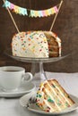 Vanilla Sprinkles Cake Royalty Free Stock Photo