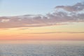 Vanilla sunset on the Atlantic ocean in Normandy Royalty Free Stock Photo