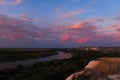 Vanilla sunset on the river.