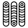 Vanilla wafer rolls icon outline vector. Chocolate rolled dessert Royalty Free Stock Photo