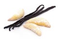 Vanillekipferl and vanilla pod Royalty Free Stock Photo