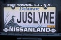 Vanity License Plate - Delaware Royalty Free Stock Photo