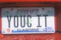 Vanity License Plate - Mississippi Royalty Free Stock Photo