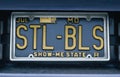 Vanity License Plate - Missouri Royalty Free Stock Photo