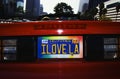 Vanity license plate that says, I Love LA