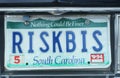 Vanity License Plate - South Carolina Royalty Free Stock Photo