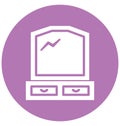 Vanity Table Isolate Vector Icon Editable Royalty Free Stock Photo