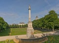 Vanneau-Papu memorial statue in Thabor Park in Rennes Royalty Free Stock Photo