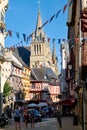 Vannes Brittany France. Saint Pierre Cathedral in Henry IV square