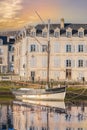 Vannes, the harbor, with typical houses