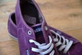 Vans skate trainers - popular branch or sports sneaker, especially with skateboarders and alternative individuals. Royalty Free Stock Photo