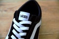 Vans skate trainers - popular branch or sports sneaker, especially with skateboarders and alternative individuals. Royalty Free Stock Photo