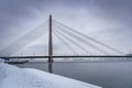 Vansu Bridge over Daugava River in Riga Royalty Free Stock Photo