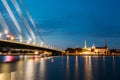 Vansu Bridge In Riga, Latvia. Shroud Bridge. Cable-Stayed Bridge Royalty Free Stock Photo