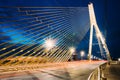 Vansu Bridge In Riga, Latvia. Shroud Bridge. Cable-Stayed Bridge Royalty Free Stock Photo