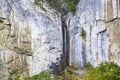 Vanturatoarea Waterfall in the Cerna Mountains - one of the most beautiful places in Romania. Royalty Free Stock Photo