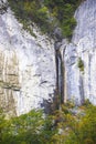 Vanturatoarea Waterfall in the Cerna Mountains - one of the most beautiful places in Romania. Royalty Free Stock Photo