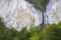 Vanturatoarea Waterfall in the Cerna Mountains - one of the most beautiful places in Romania. Royalty Free Stock Photo