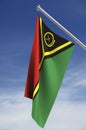 Vanuatu flag with sky