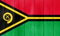 Vanuatu flag on a textured background. Concept collage