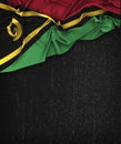 Vanuatu Flag Vintage on a Grunge Black Chalkboard