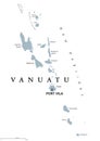 Vanuatu political map