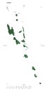 Vanuatu shape on white. High-res satellite