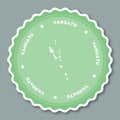 Vanuatu sticker flat design.