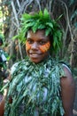 Vanuatu tribal village girl Royalty Free Stock Photo
