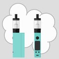 Vape box mod with atomizer Royalty Free Stock Photo