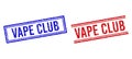 Grunge Textured VAPE CLUB Stamp Seals with Double Lines