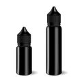 Vape E liquid dropper bottle set in black color