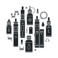 Vape icons set