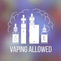 Vape icons set