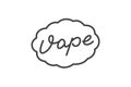 Vape lettering logo. Vape badge emblem design