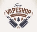 Vape Shop Emblem Royalty Free Stock Photo