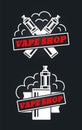 Vape shop hipster vintage retro logo vector Royalty Free Stock Photo