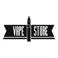 Vape store logo, simple style