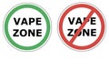 Vape zone sign