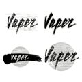 Vaper lettering. Vector Royalty Free Stock Photo