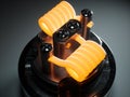 Vaping atomizer with clapton coil. 3d rendering