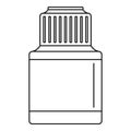 Vaping liquid bottle icon, outline style
