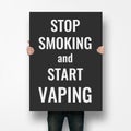 Vaping poster concept Royalty Free Stock Photo